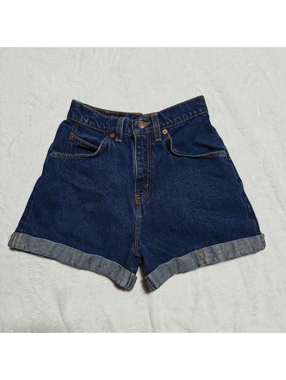 Vintage Levi's orange label 954  dark wash high waisted denim shorts